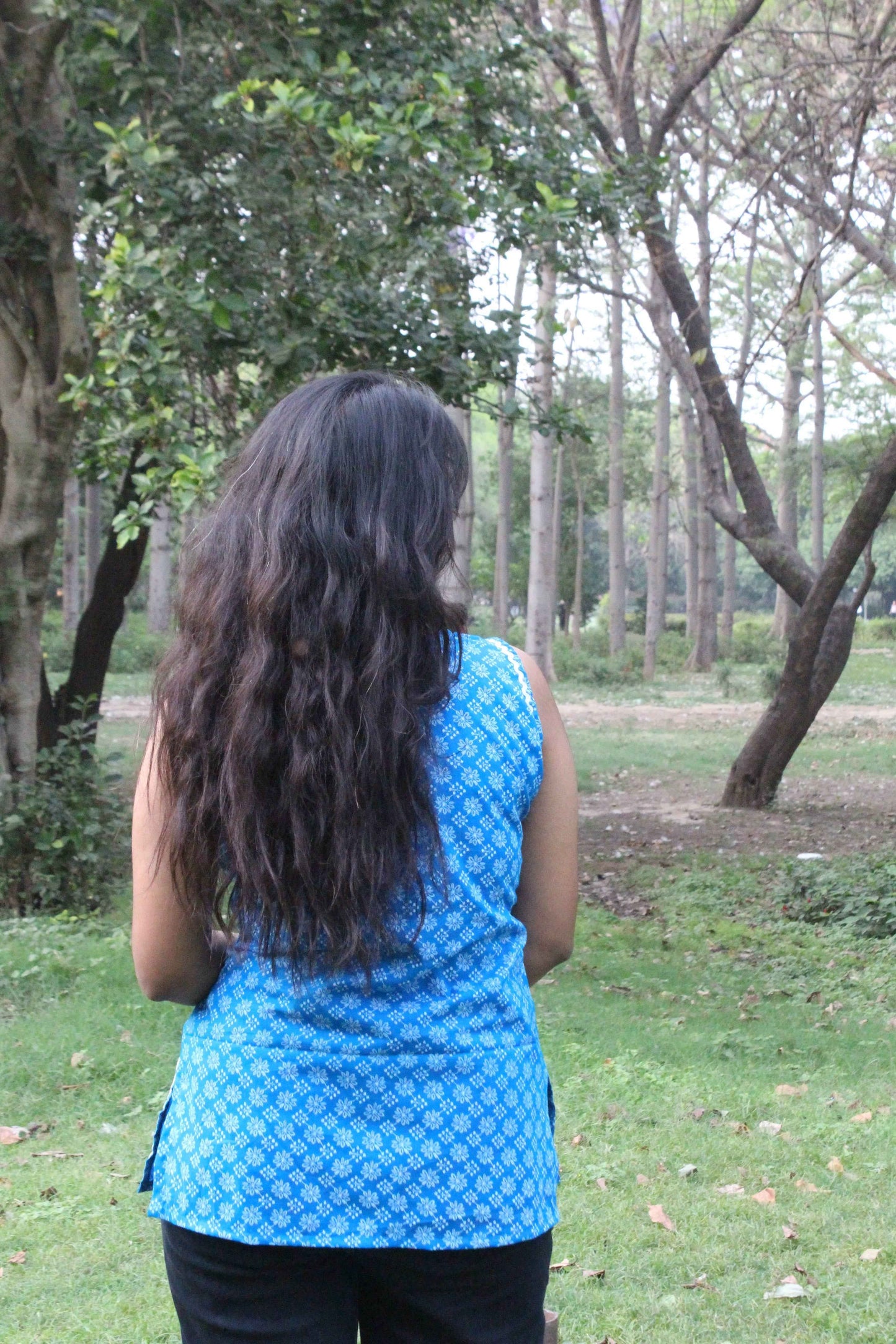 Azure Sleeveless Breeze Kurti