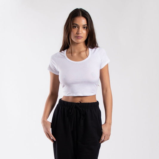 6004 - CLOSEOUT Women's Crop Tee