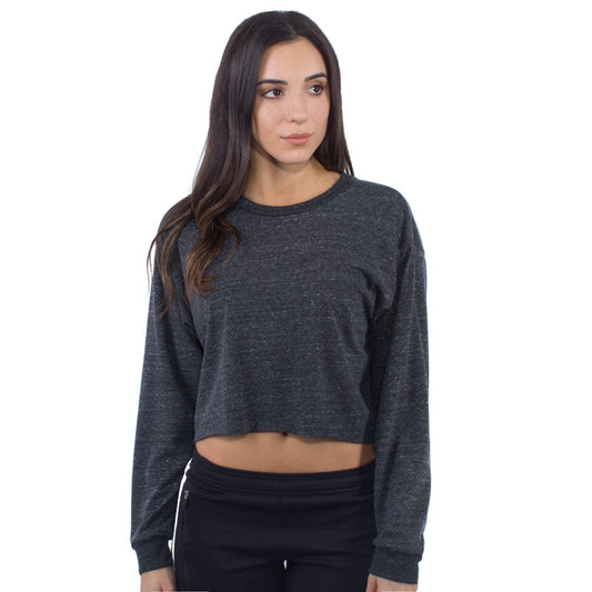 6045TB - CLOSEOUT Women's Cropped Long Sleeve Tri-Blend Tee