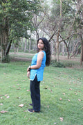 Azure Sleeveless Breeze Kurti